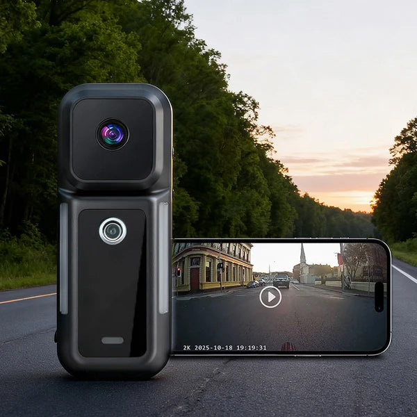 Zadnja kolesarska luč / kamera RAVEMEN NT301, 2K kamera, 80 lm, 3200 mAh, IPX6