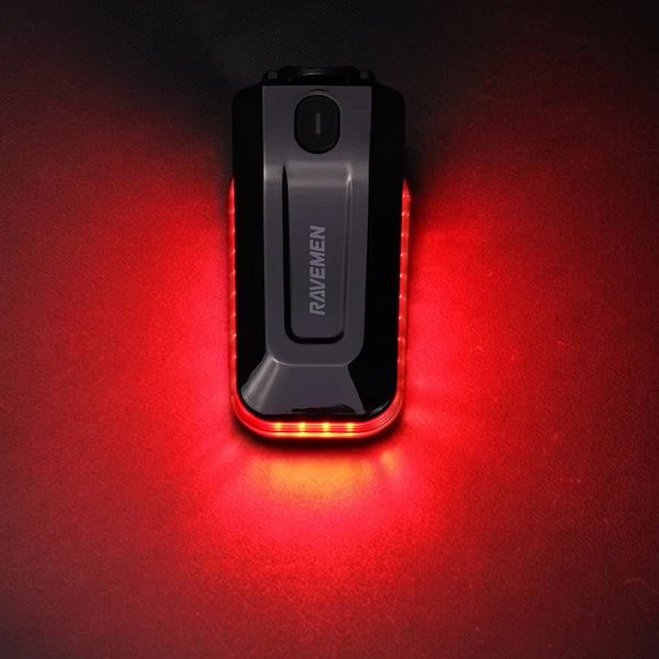 Zadnja kolesarska luč RAVEMEN CL100, 100 lm, 700 mAh, IPX6