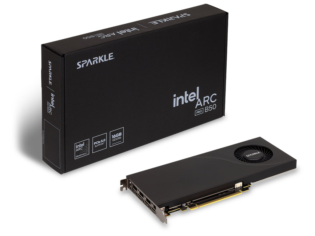 Grafična kartica Intel ARC B50 Pro Blower, 16GB GDDR6, PCIe 5.0, 4x DP 2.1, Sparkle