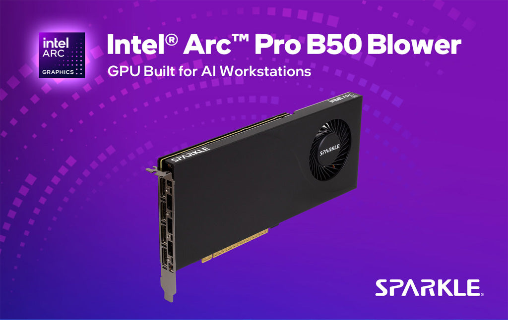 Grafična kartica Intel ARC B50 Pro Blower, 16GB GDDR6, PCIe 5.0, 4x DP 2.1, Sparkle