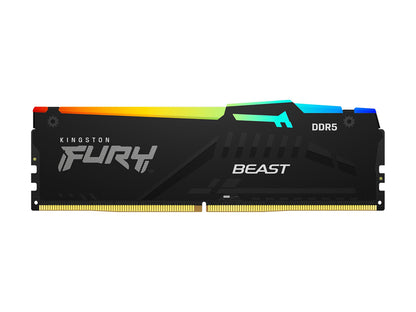 RAM DDR5 64GB Kit (2x32GB) 5600MT/s, CL40, 1.25V, Kingston Fury Beast RGB EXPO/XMP