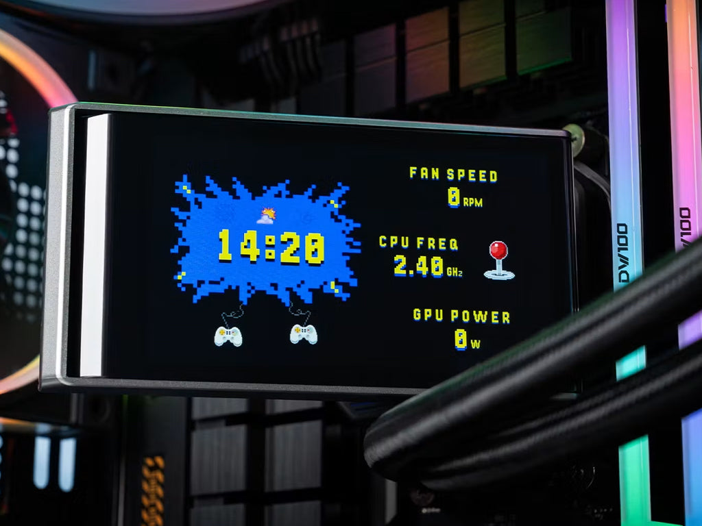 Komplet za tekočinsko hlajenje AIO Liquid Cooler DeepCool LT360 VISION, 360mm, LCD, ARGB, črn