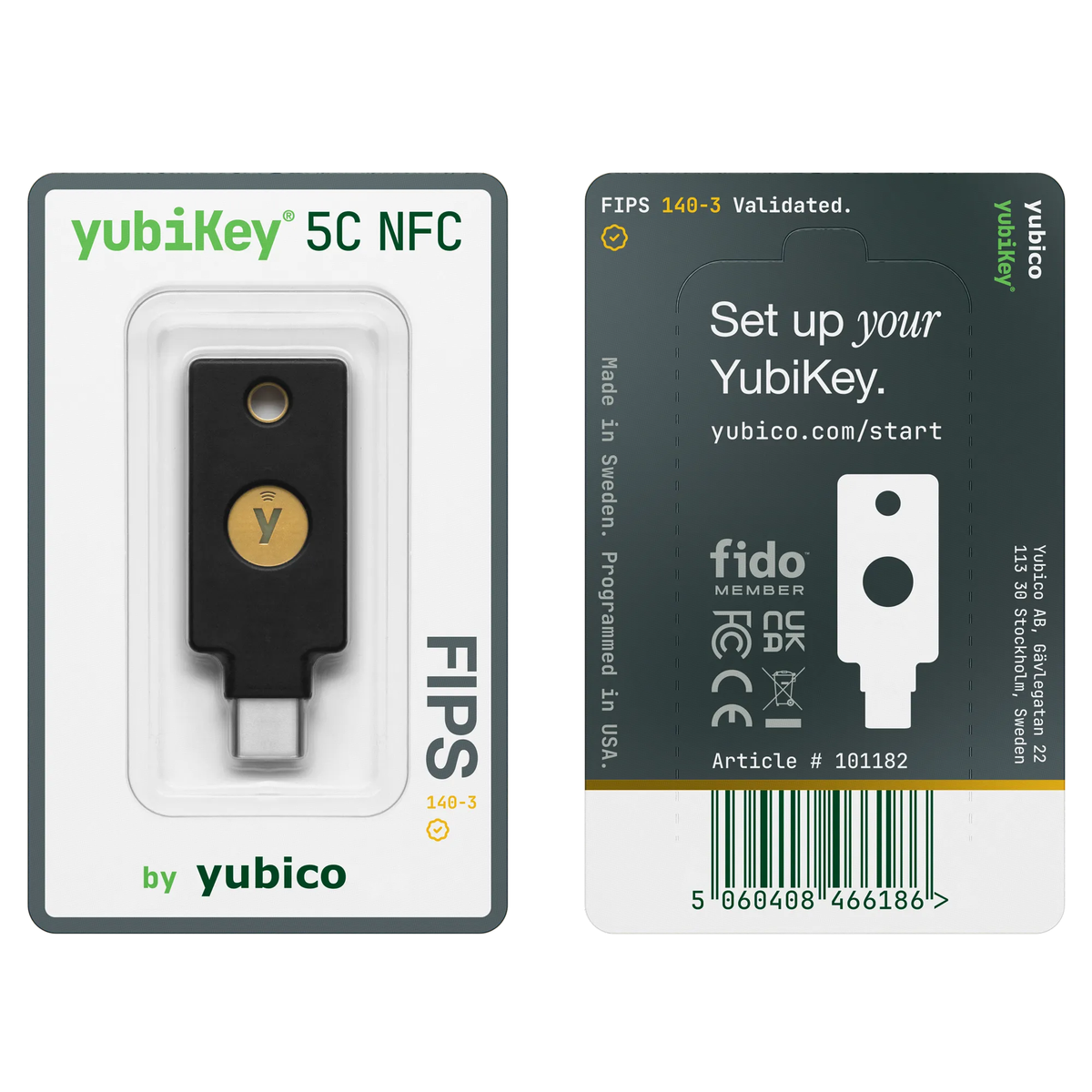 Varnostni ključ Yubico YubiKey 5C NFC FIPS (140-3), USB-C