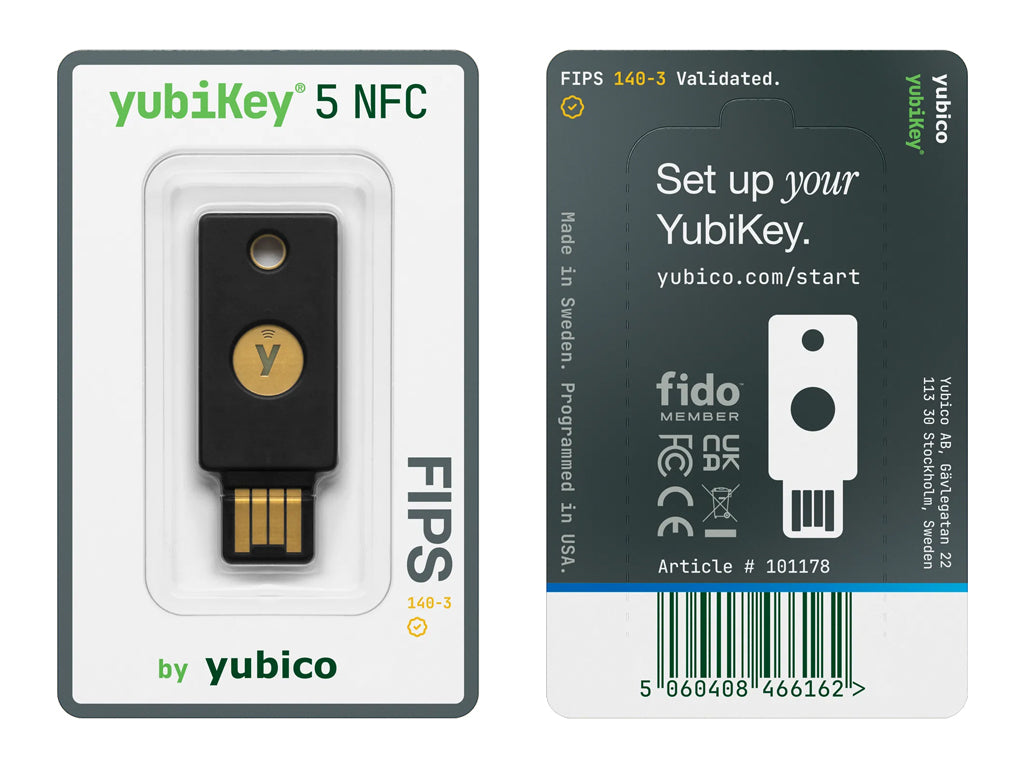 Varnostni ključ Yubico YubiKey 5 NFC FIPS (140-3), USB-A