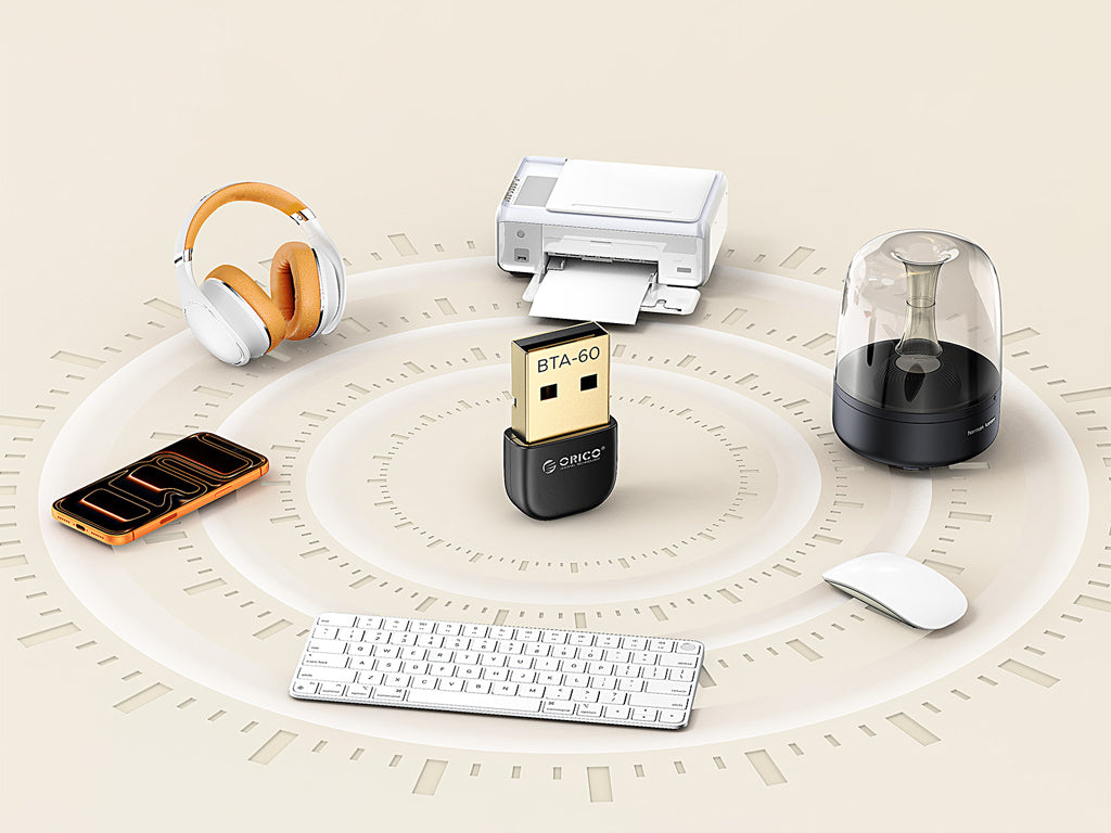 Adapter USB Bluetooth 6.0, črn, ORICO BTA-60