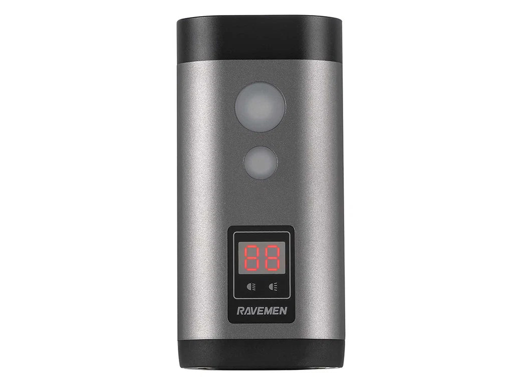 Sprednja kolesarska luč RAVEMEN PR2000, 2000 lm, 6000 mAh, aluminij, IPX8