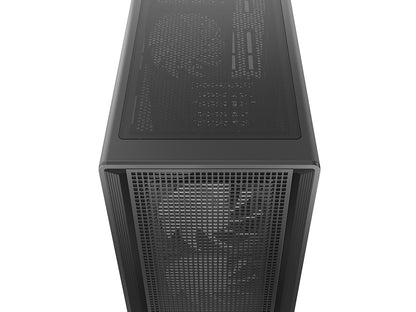 Računalniško ohišje DeepCool CC550 4F, ATX, Midi-Tower, ARGB, kaljeno steklo, črno