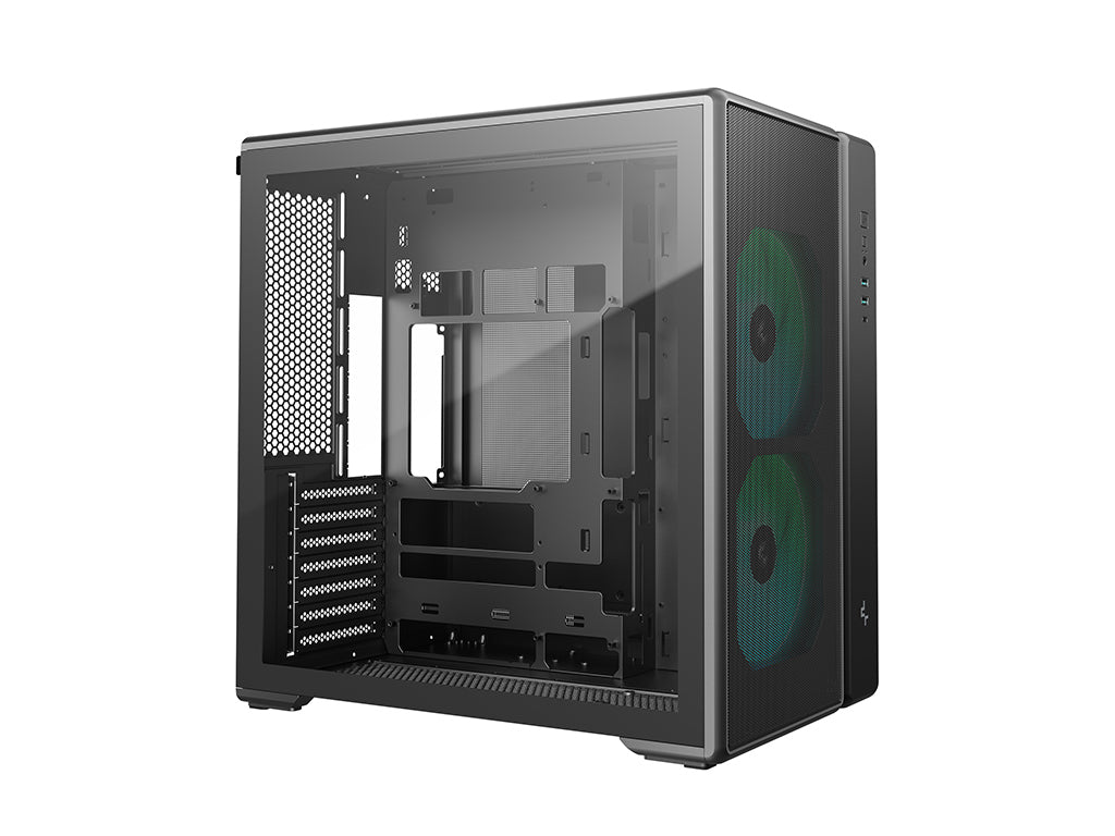 Računalniško ohišje DeepCool CG590 MESH 2F, ATX, Midi-Tower, Kaljeno steklo, črno