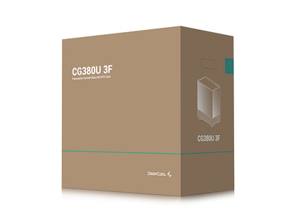 Računalniško ohišje DeepCool CG380U 3F, micro-ATX, ARGB, ukrivljeno kaljeno steklo, črno