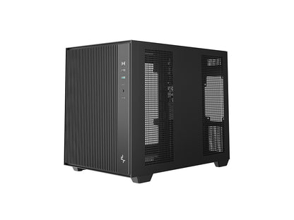 Računalniško ohišje DeepCool CG330 MESH 3F, micro-ATX, ARGB, kaljeno steklo, črno
