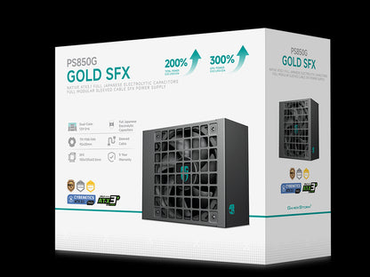 Napajalnik SFX Gamer Storm by DeepCool PS850G, 850W, Modularni, ATX 3.1, 12V-2×6, Gold