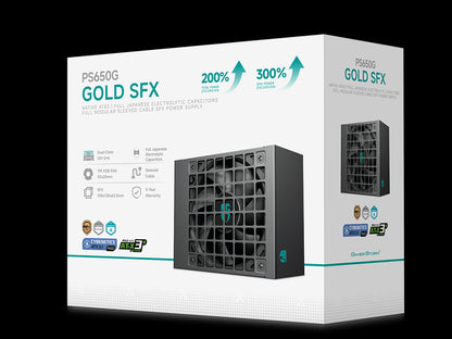 Napajalnik SFX Gamer Storm by DeepCool PS650G, 650W, Modularni, ATX 3.1, 12V-2×6, Gold