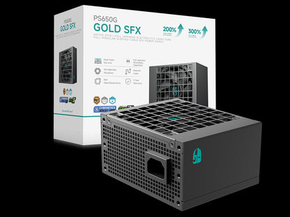 Napajalnik SFX Gamer Storm by DeepCool PS650G, 650W, Modularni, ATX 3.1, 12V-2×6, Gold