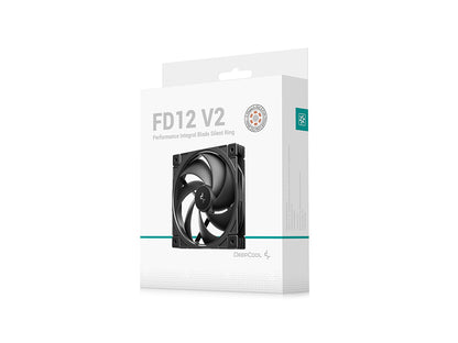 Ventilator za ohišje DeepCool FD12 V2, PWM, 120mm, črn