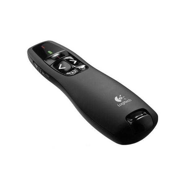 Presenter Logitech R400, brezžičen, USB, rdeč laser