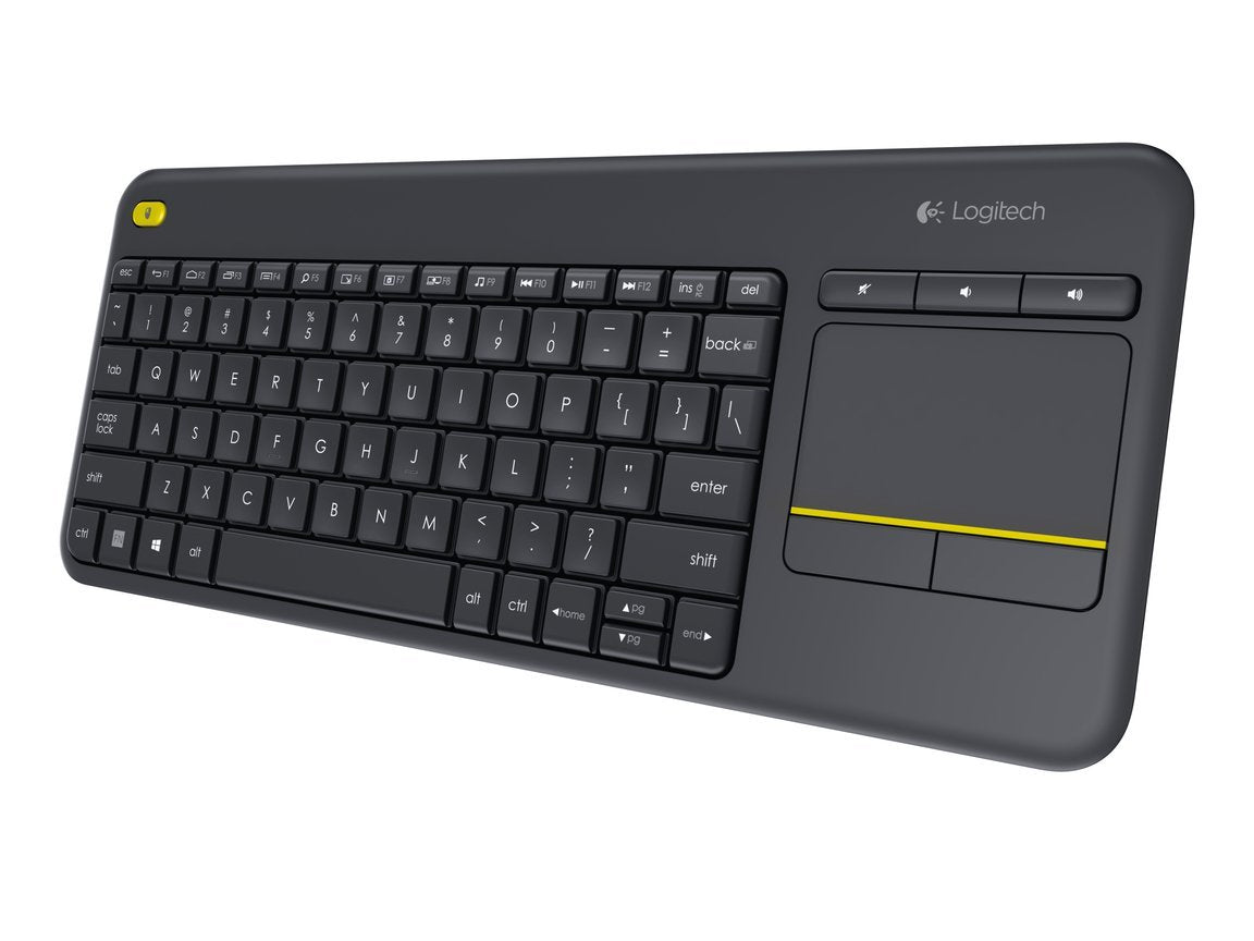 Tipkovnica Logitech K400 PLUS Wireless Touch, Unifying, črna, SLO