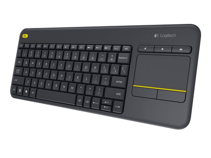 Tipkovnica Logitech K400 PLUS Wireless Touch, Unifying, črna, SLO