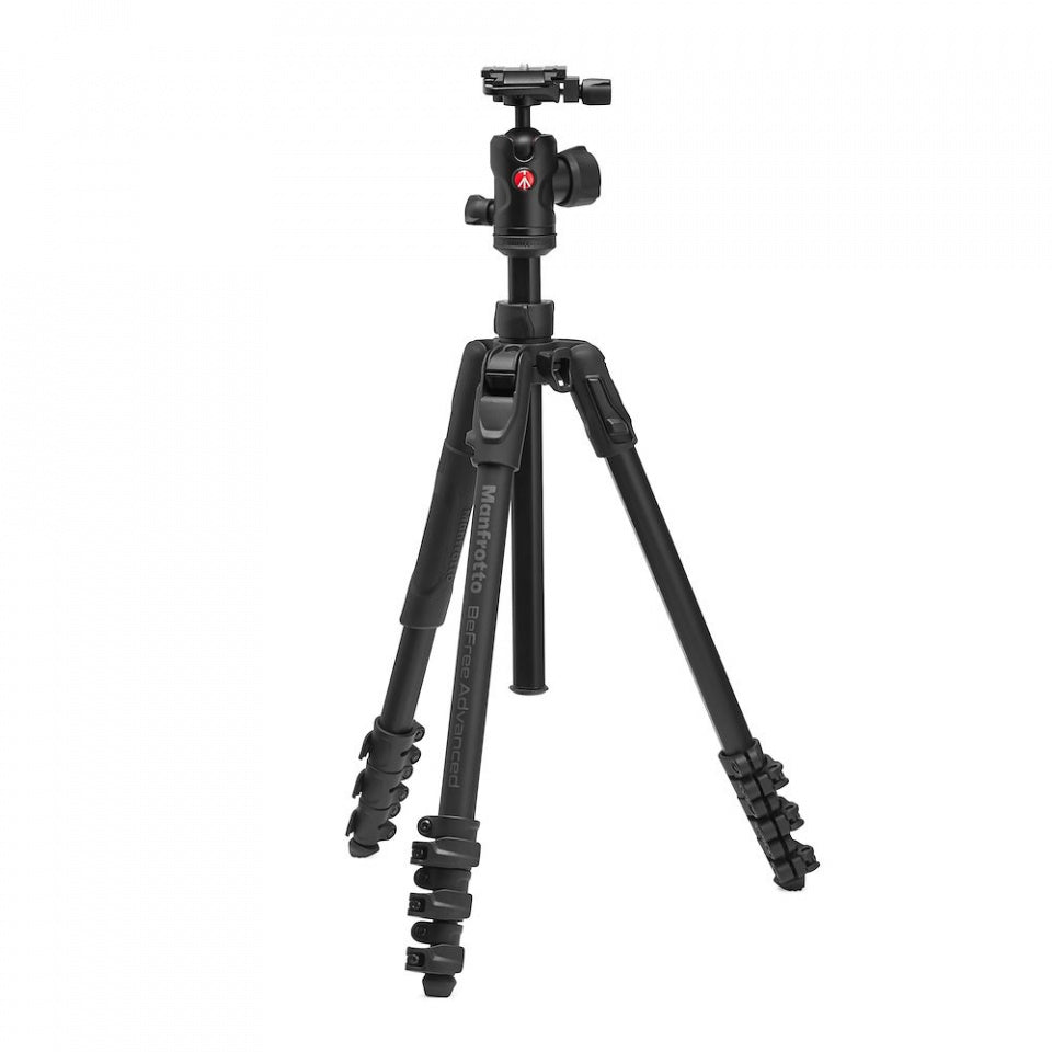Manfrotto Befree Advanced AS lever alu foto stojalo črn z glavo RC2 Quick release, torba - MKBFRLA4FB-BH