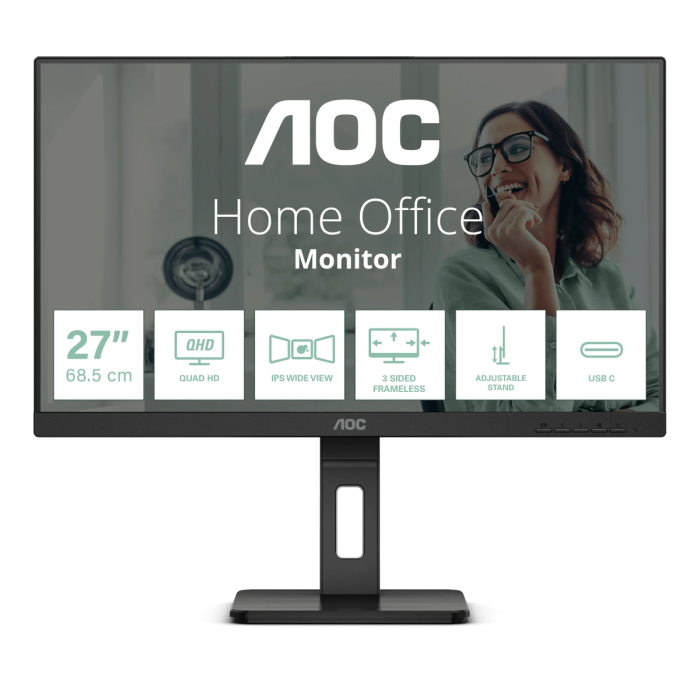 AOC Q27P3CV 27ˇ QHD IPS 100Hz USB-C PD poslovni monitor